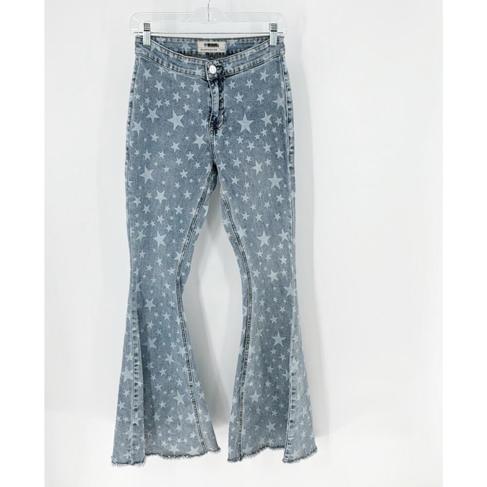 Rock & Roll Denim Star High Rise Bell-Bottom Jeans festival western size 27x34